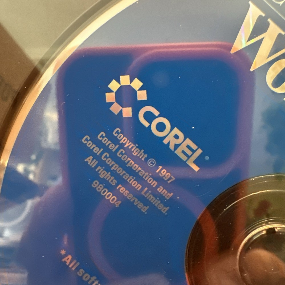Corel Word Perfect Suite 8 Software CD Windows 1997