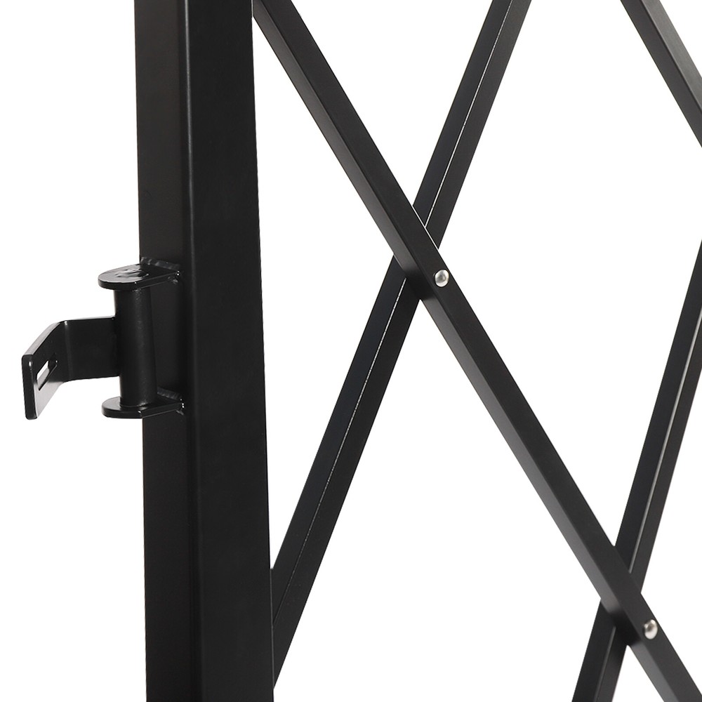 7.22ft x 7.5ft Folding Security Gate Wall Mount Single Folding Door Scissor Gate