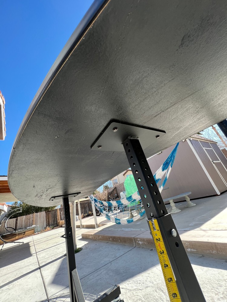 Work Table Adjustable Industrial Height Rolling, Wheel Locks 72-Inch or More