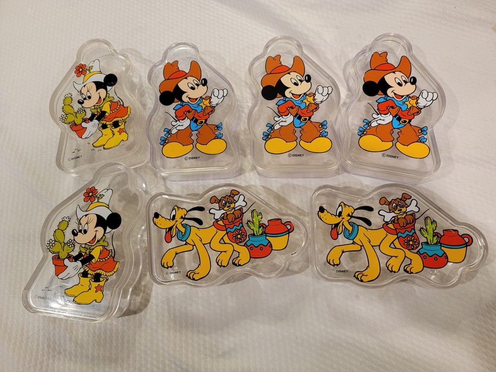 Vintage Disney Plastic Container Boxes Collectible. Awesome