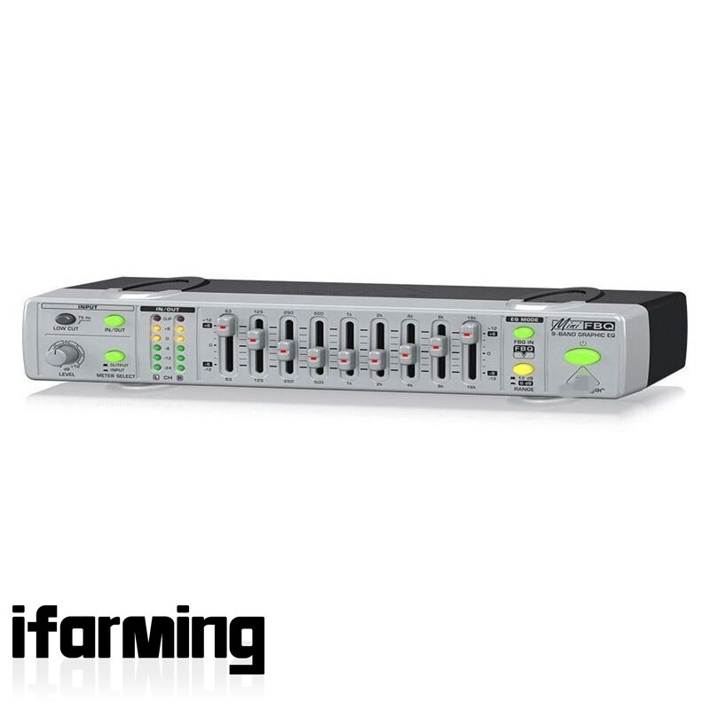 FBQ800 9-Band Graphic EQ Equalizer Feedback Suppressor Audio Equalizer Processor