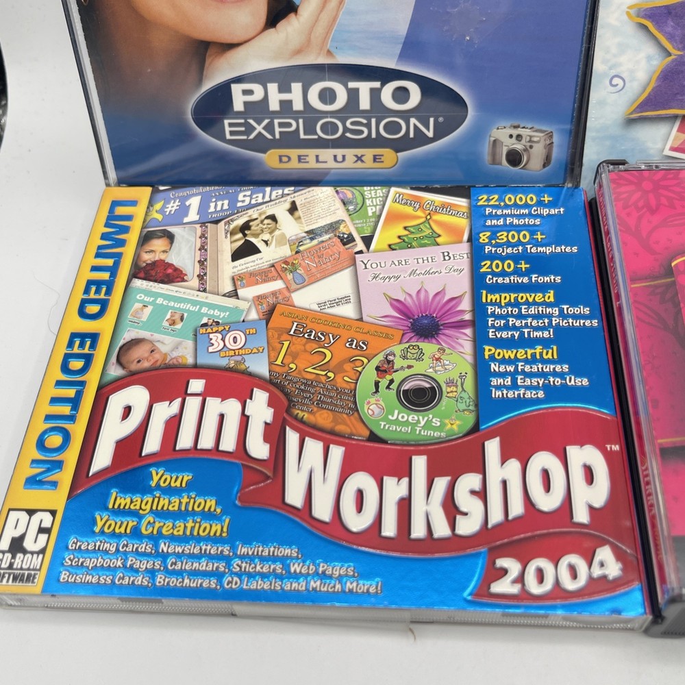 Windows 95 Art Lot PC CD-ROM Software Creative Hallmark Cards & Photo Studio