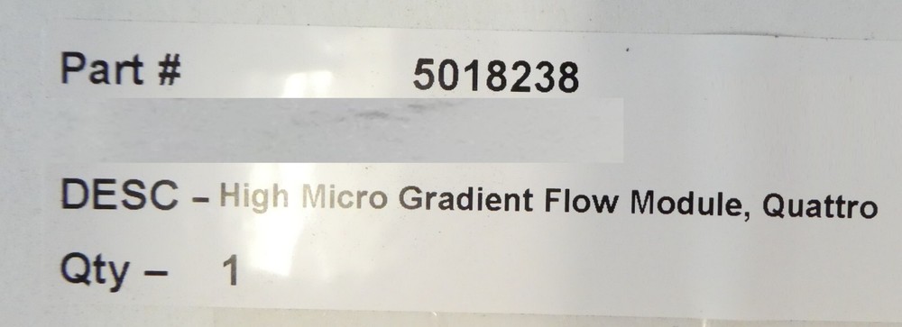 Eksigent 5018238 High Micro Gradient Flow Module Quattro Kit Ekspert nanoLC New