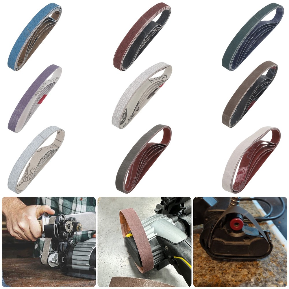 45pcs 1/2" x 12" Sharpener Belt 80-5000 Grit Sanding Set for Work Sharp Knife