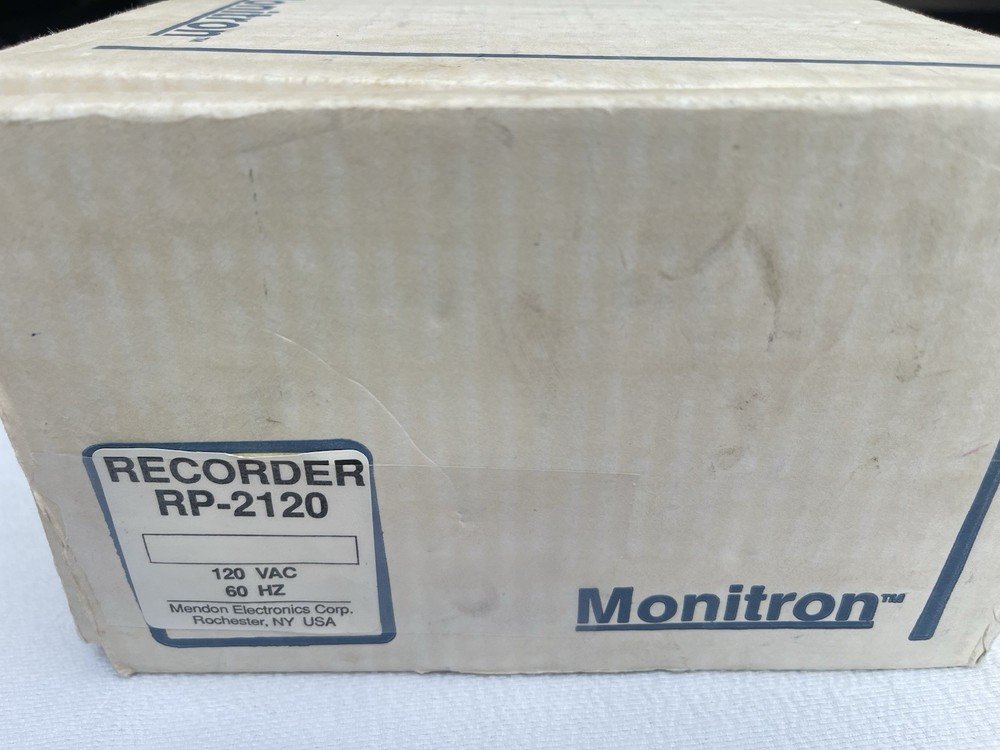 MONITRON 2000-Recorder Model PP-2120 In Original Box With Manual