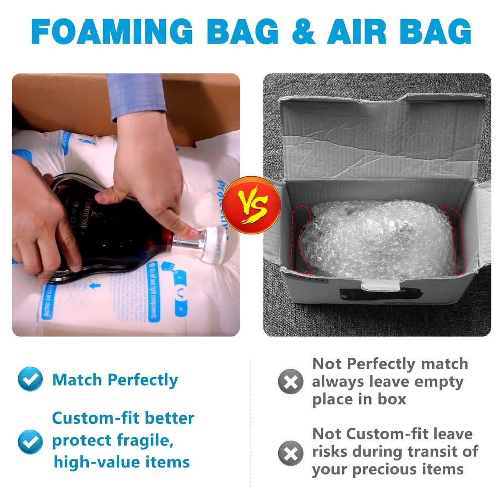 15”x 18” 4 PCS Instant Pack Quick Expanding Foam X-100 Packaging Bag for Pack...