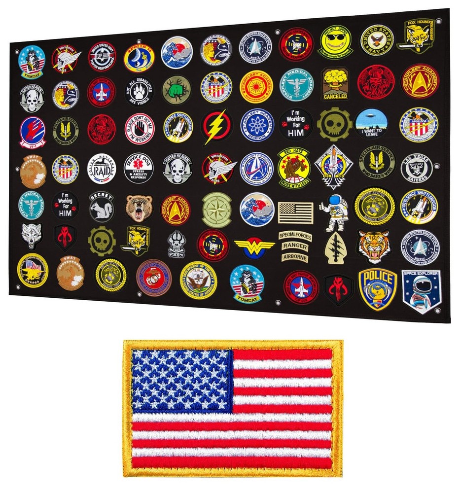 Tactical Patch Display Panel Holder Board for Military Army Combat Morale Uni...