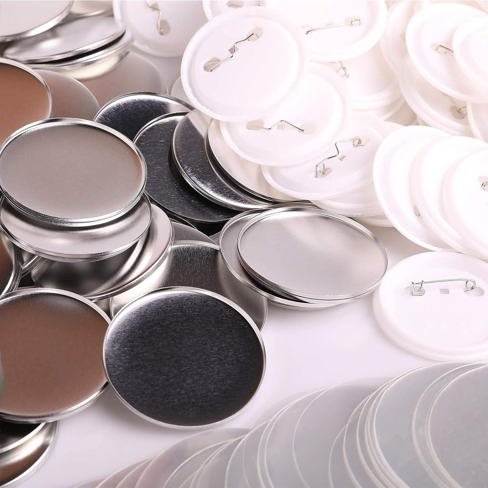 CREWORKS 100 Sets 2.25 Inch/58Mm Blank Button Badge for Button Making Machine, B