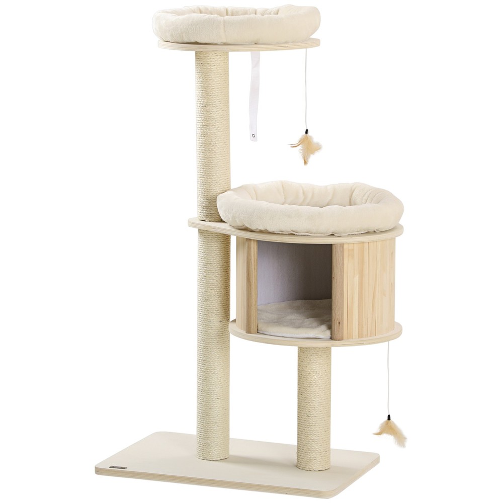3-Level Cat Tree with Sisal Scratching Posts for Playing