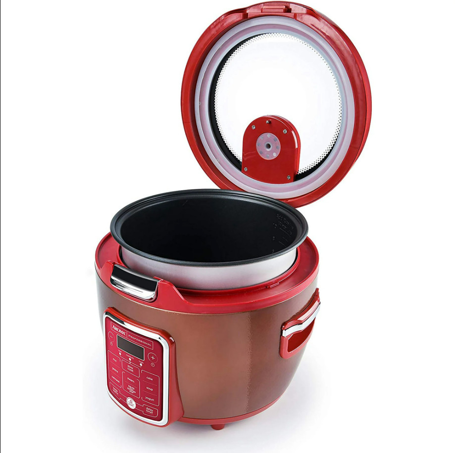 Aroma 20-Cup Digital Rice Cooker with Glass Lid & Multi-Function Cooking