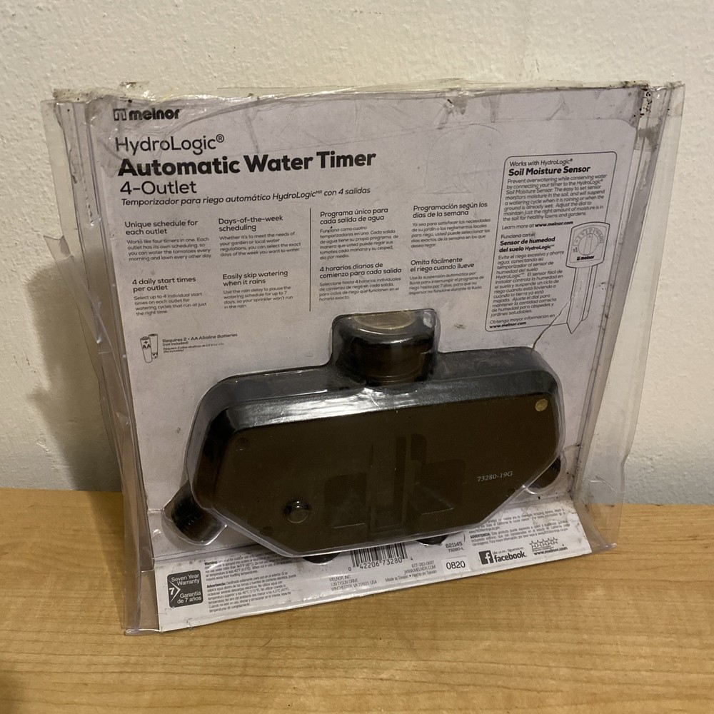 Melnor Hydrologic Automatic 4-Outlet Programmable Water Timer 821145 Open Box