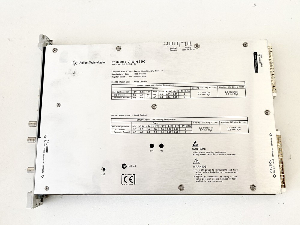 Hp Agilent VXI E8408A MainFrame E1438C E1439C Single Channel Digitizer