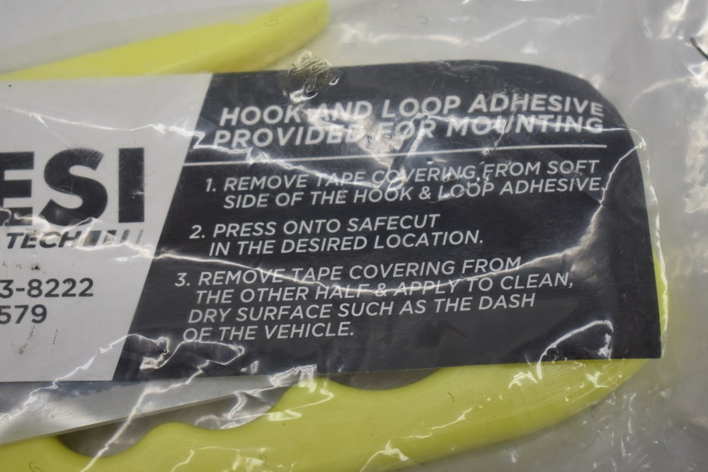 Safe Cut Cutters with Hook and Loop Adhesive Provided for Mounting Yellow 2 Pack