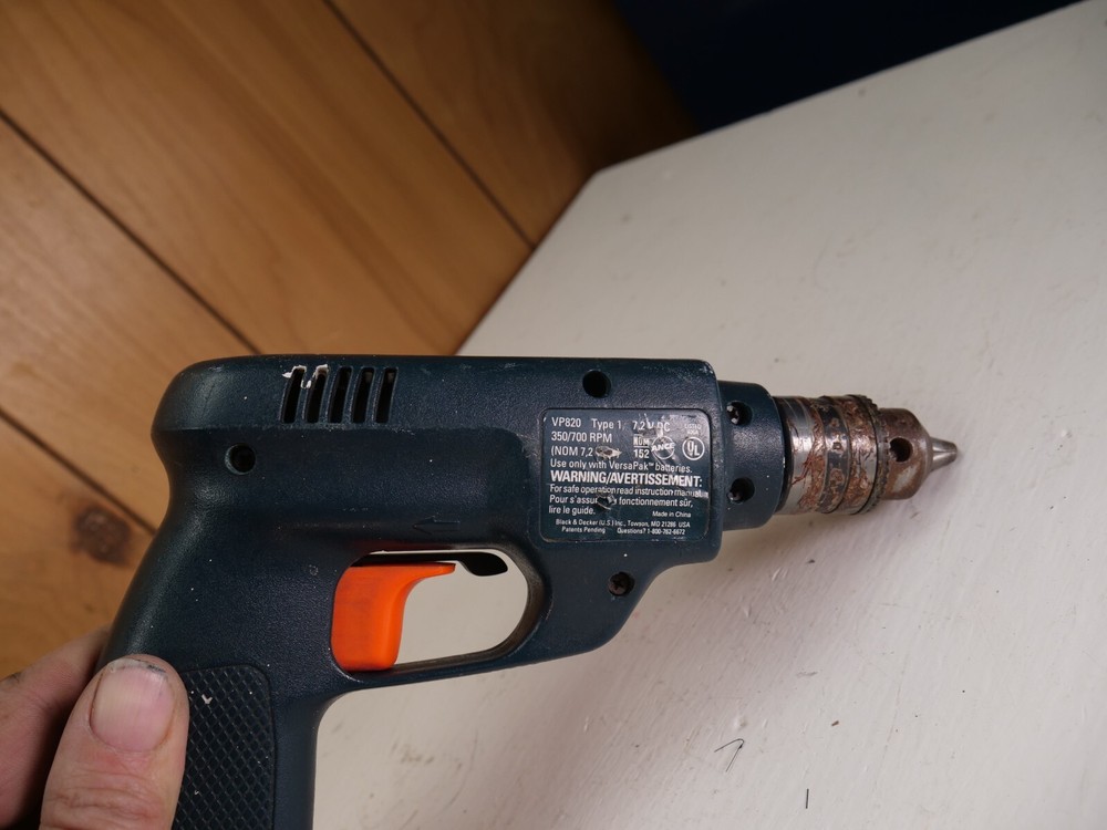 PAIR 2 Black & Decker VersaPak 7.2V Variable Speed Drills TESTED