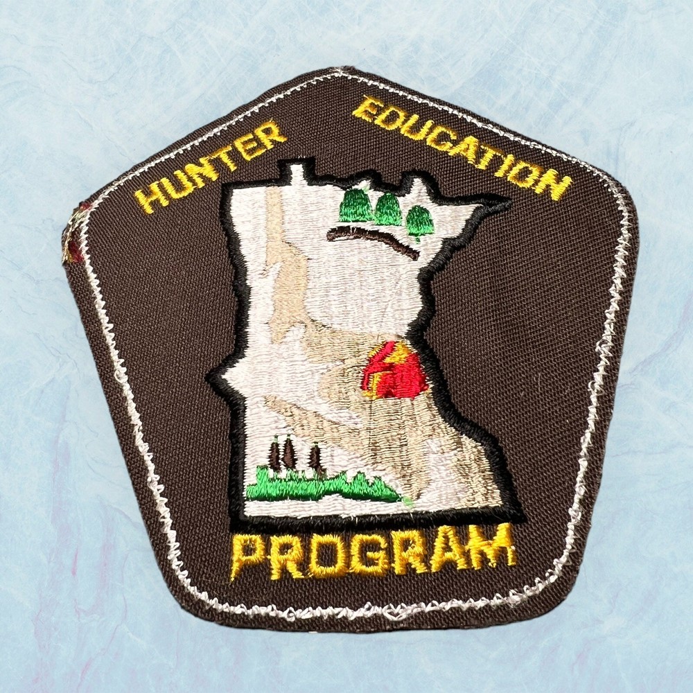 Vintage HUNTER EDUCATION PROGRAM Embroidered Uniform jacket Patch 4.25”