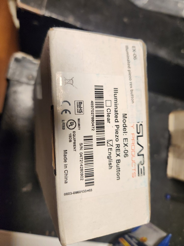 ROSSLARE Mdl EX-06 Illuminated Piezo REX Button