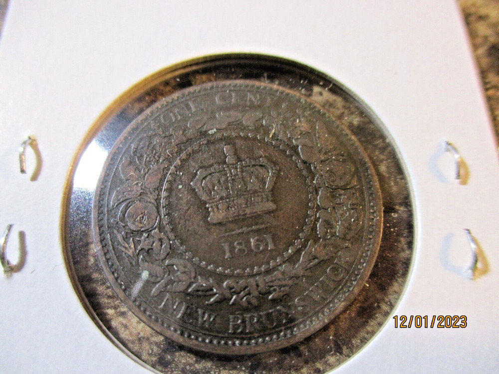 1861 NEW BRUNSWICK 1 CENT FINE WR
