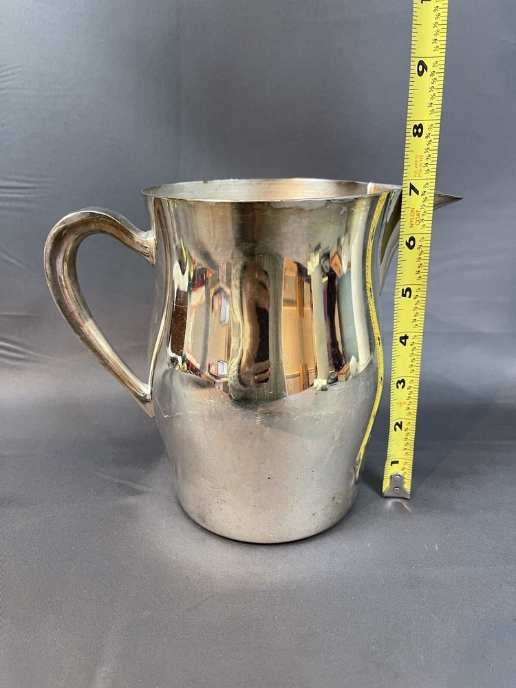 Vintage Silverplate Pitcher Academy Silver on Copper 1950s