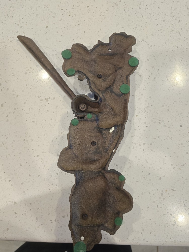 Old Cast Iron Wall Mounted Mechanical Cork Puller - Cool