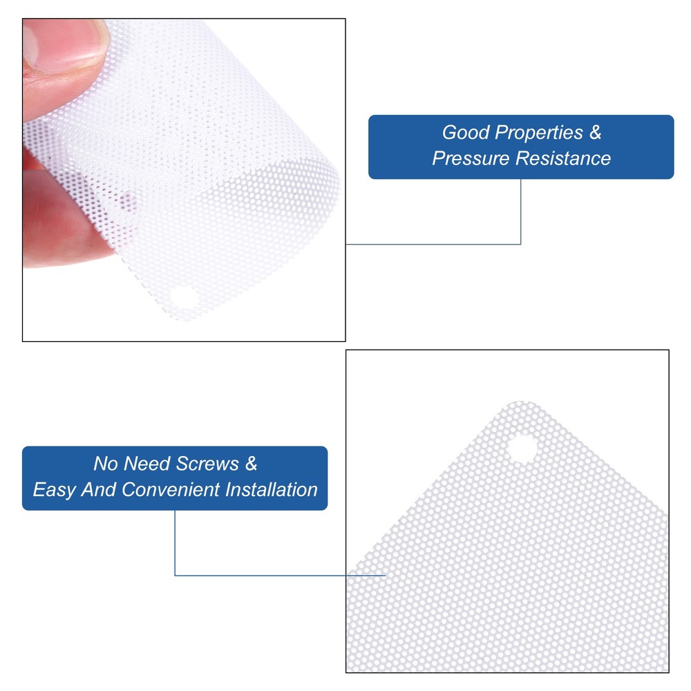 6PCS PC Dust Filter 90x90mm PVC Computer Case Cooler Dustproof Mesh White