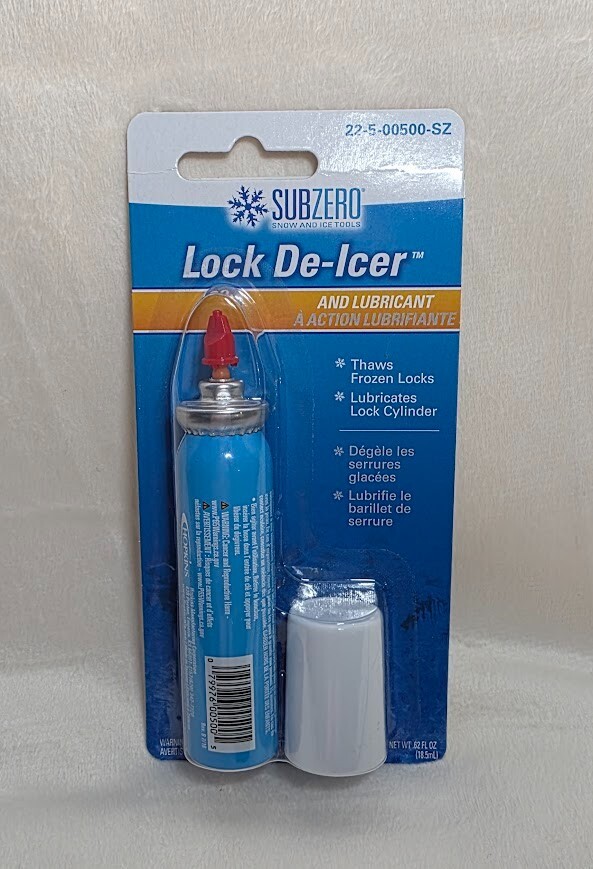 Lock De-Icer(.62fl oz) & Ice Scraper Duo (9" long)