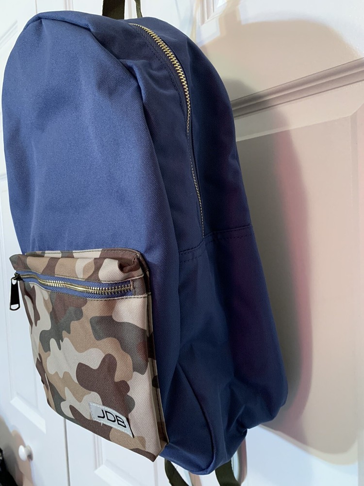 NEW JDB JADYN CAMO Blue BACKPACK BAG NWT