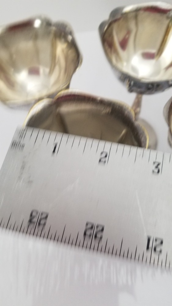 Silver Goblets, Wine Goblets. Set of 6. Silver Plate. Each one is initialed .