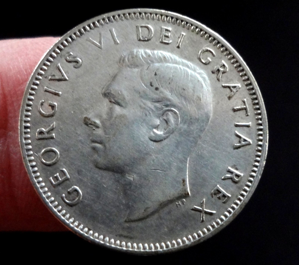 Canada 1951 .25 Cents Silver Coin