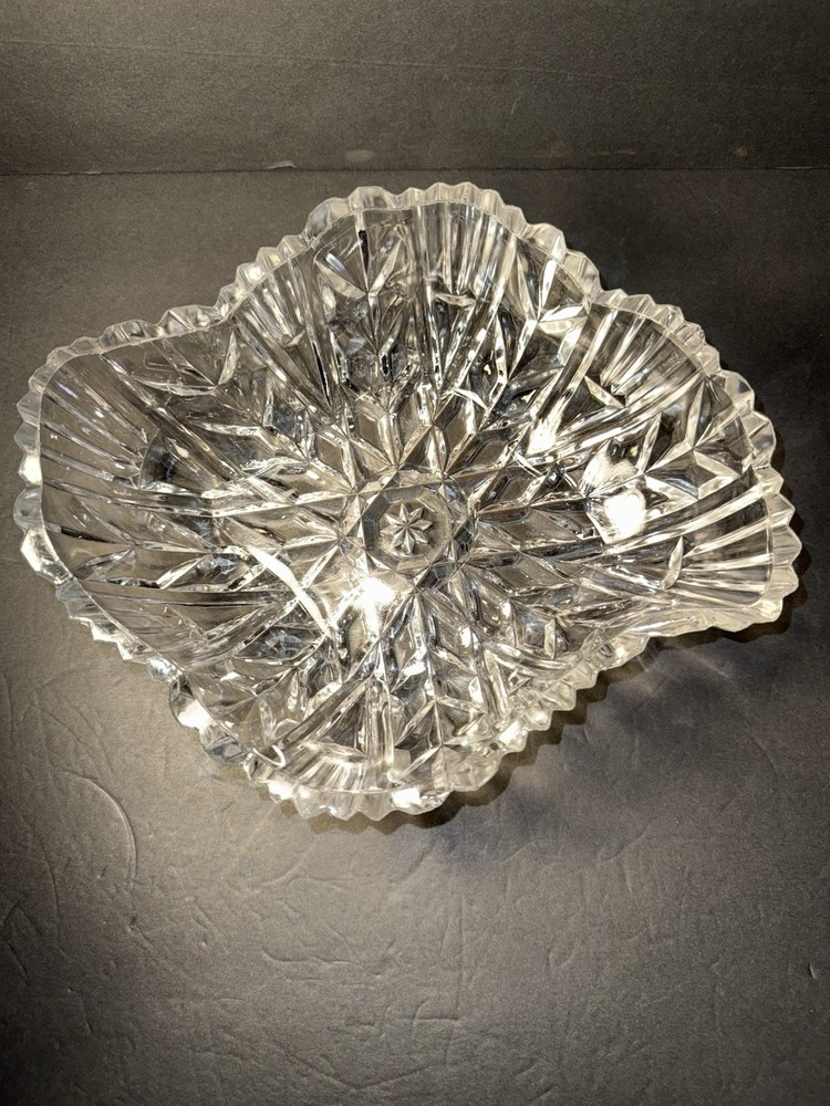 Ornate Glass Serving Bowl 11"