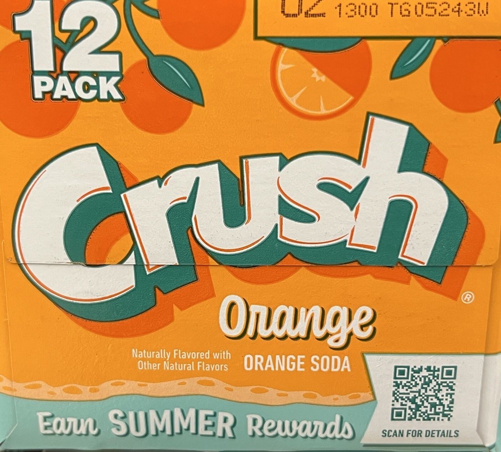 Crush Caffeine Free Orange Soda 12 pack