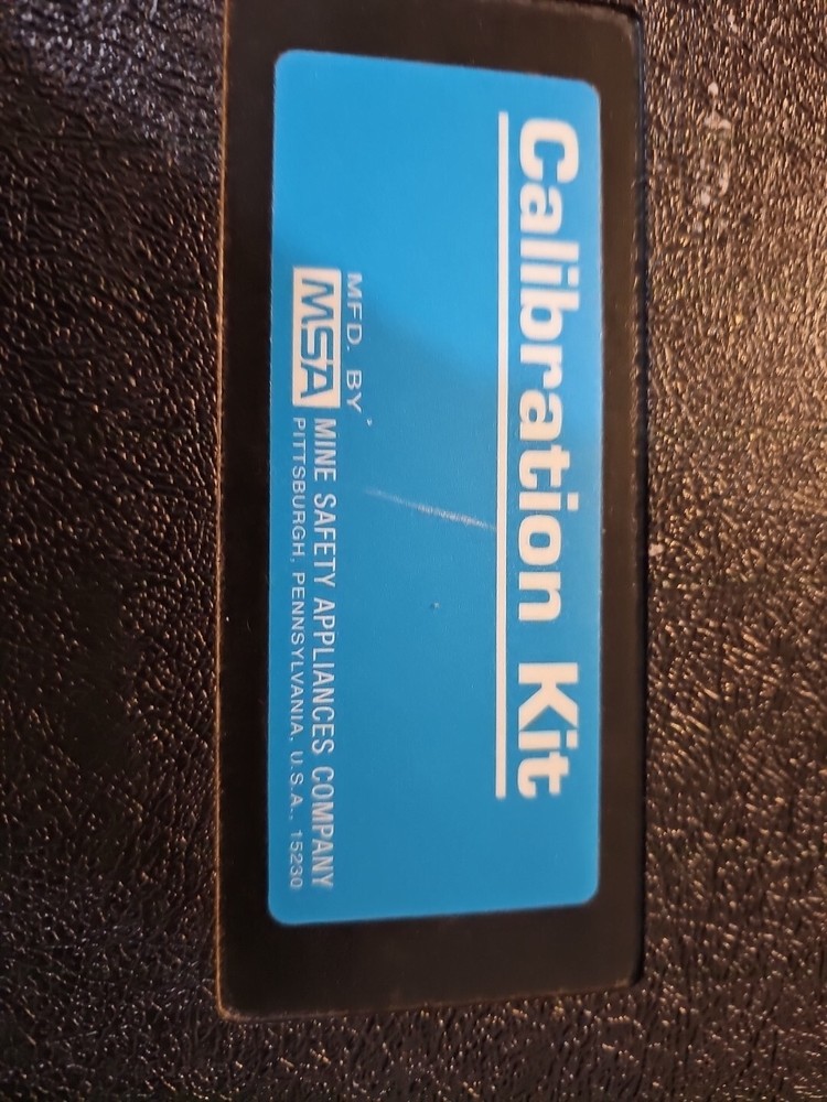 MSA Calibration Test Check Kit. Read Description Missing Items.