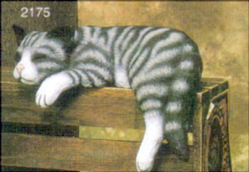 Sleeping Cat Shelf Sitter Ready to Paint Unpainted Ceramic Bisque