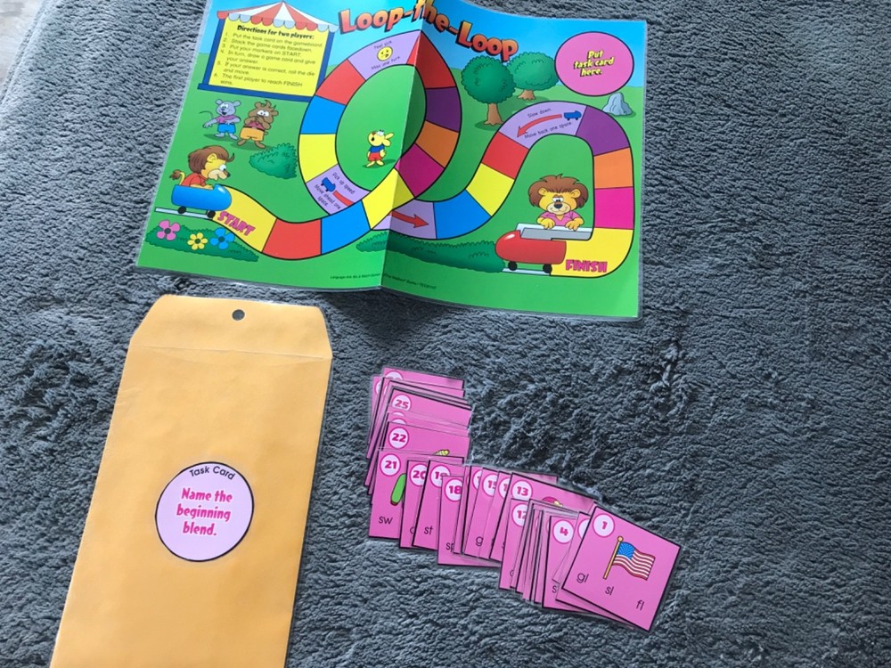 Loop-to-loop! Initial blends language arts teacher game resources 1st grade