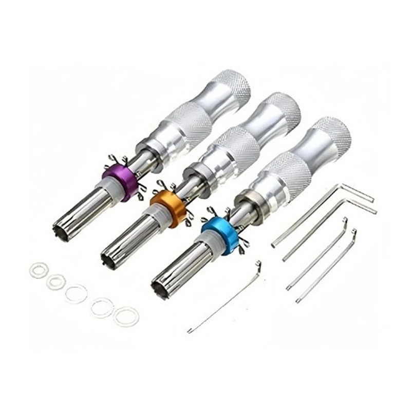 3PC 7 Pin Advanced Tubular Lock Tool Set For Padlock Hook Tool Seal Pick Puller