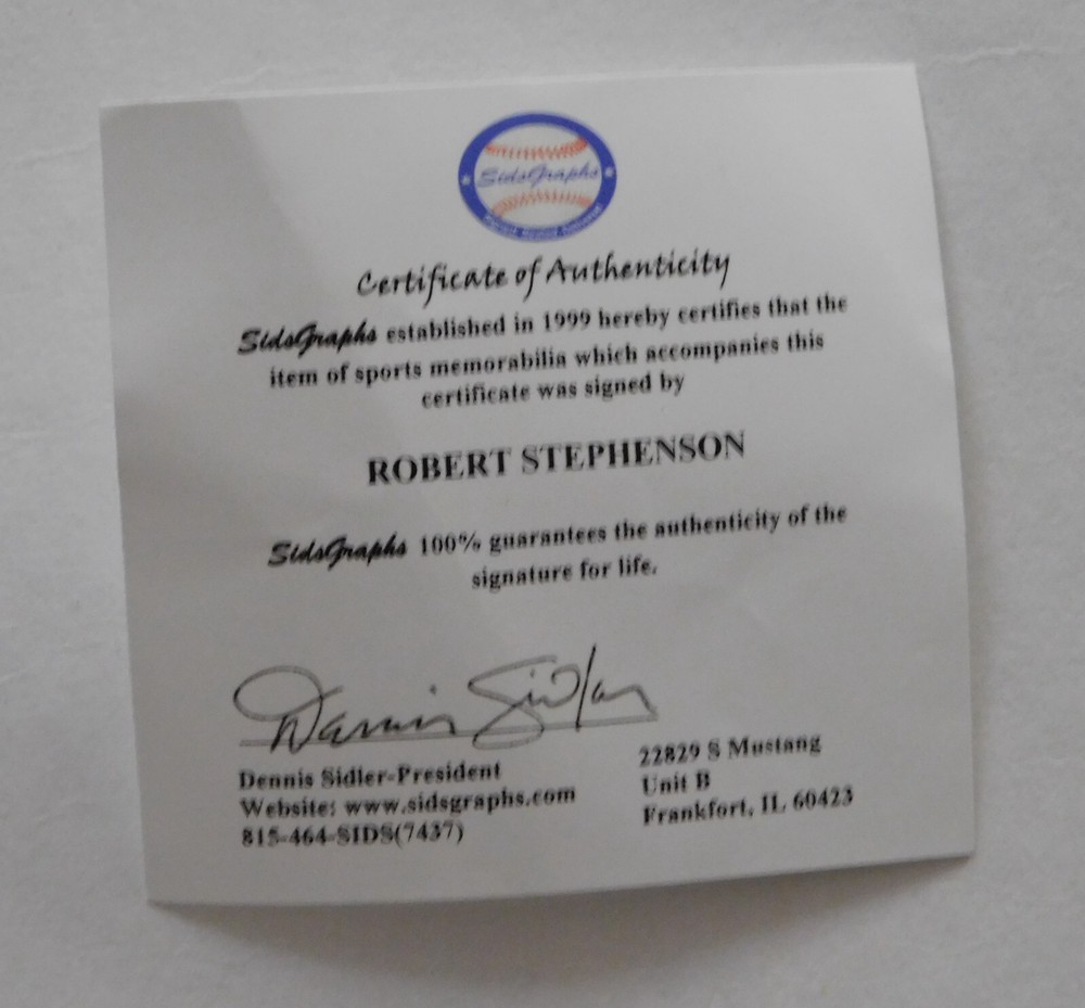 ROBERT STEPHENSON SIGNED & INSCRIBED 2011 1st ROUND PICK CINCINNATI REDS ROCKIES