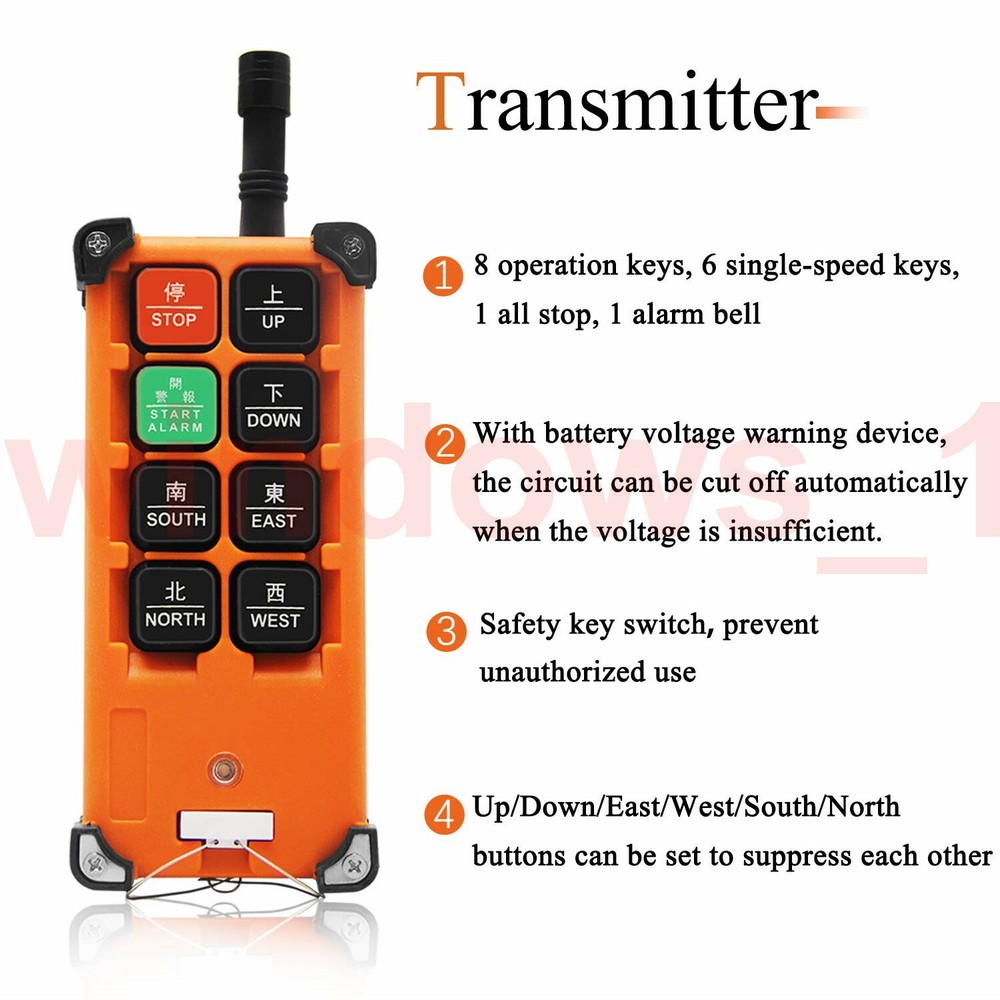 Universal Industrial Crane Remote Control Wireless Radio Controller for Crane