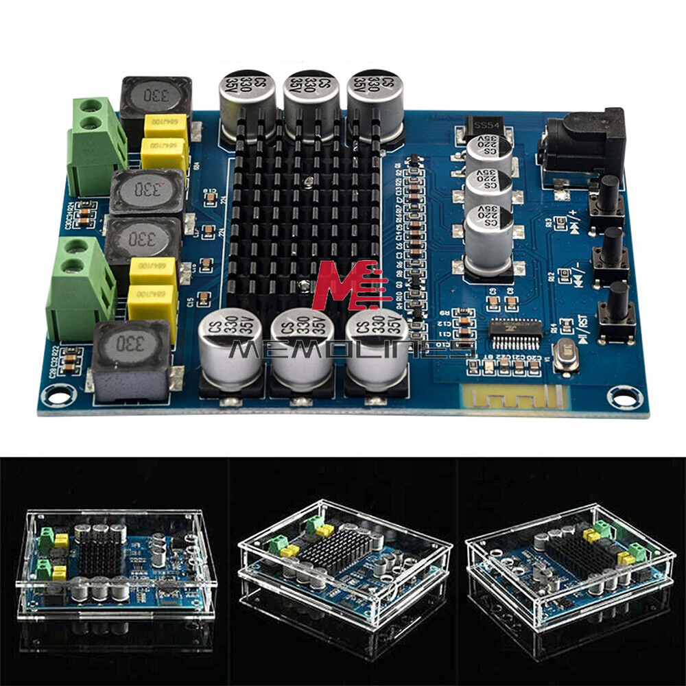 Bluetooth 4.0  2X120W Audio Receiver Digital Amplifier Board+Acrylic shell Case