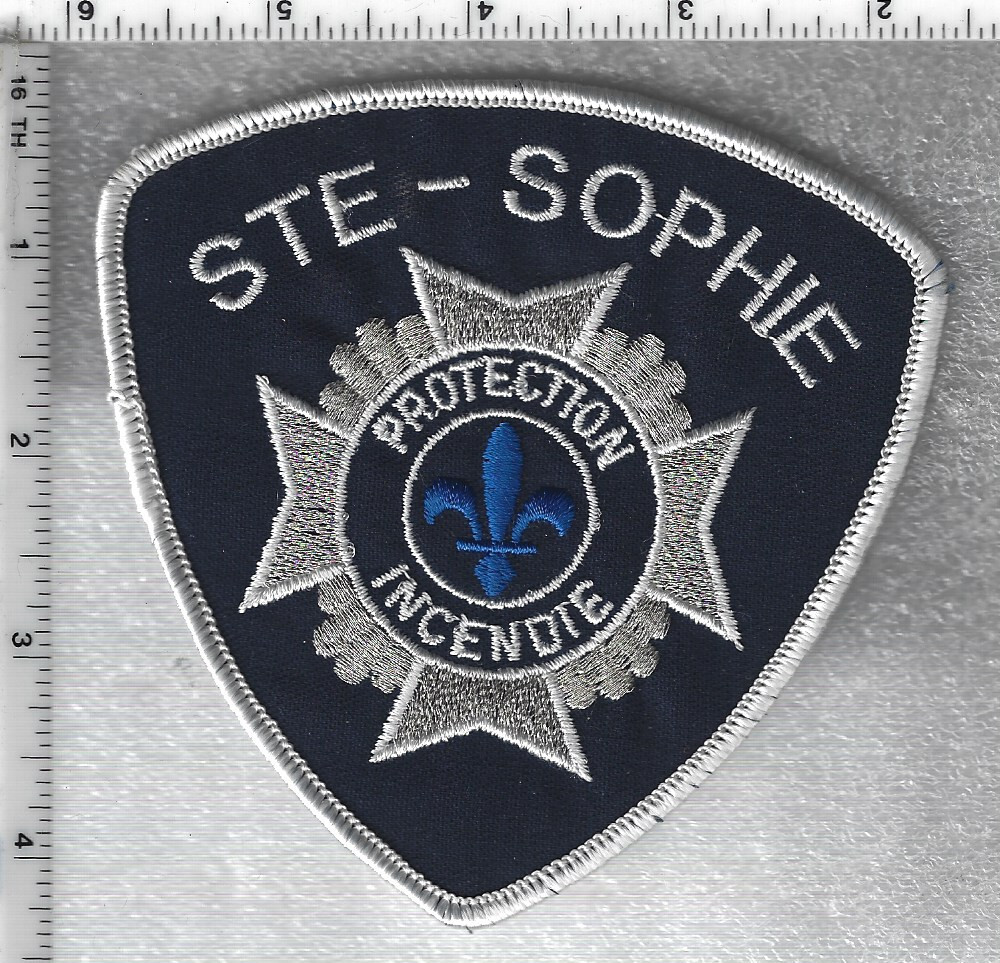 Ste-Sophie Protection Incendie Fire Dept (Quebec, Canada) White Shoulder Patch