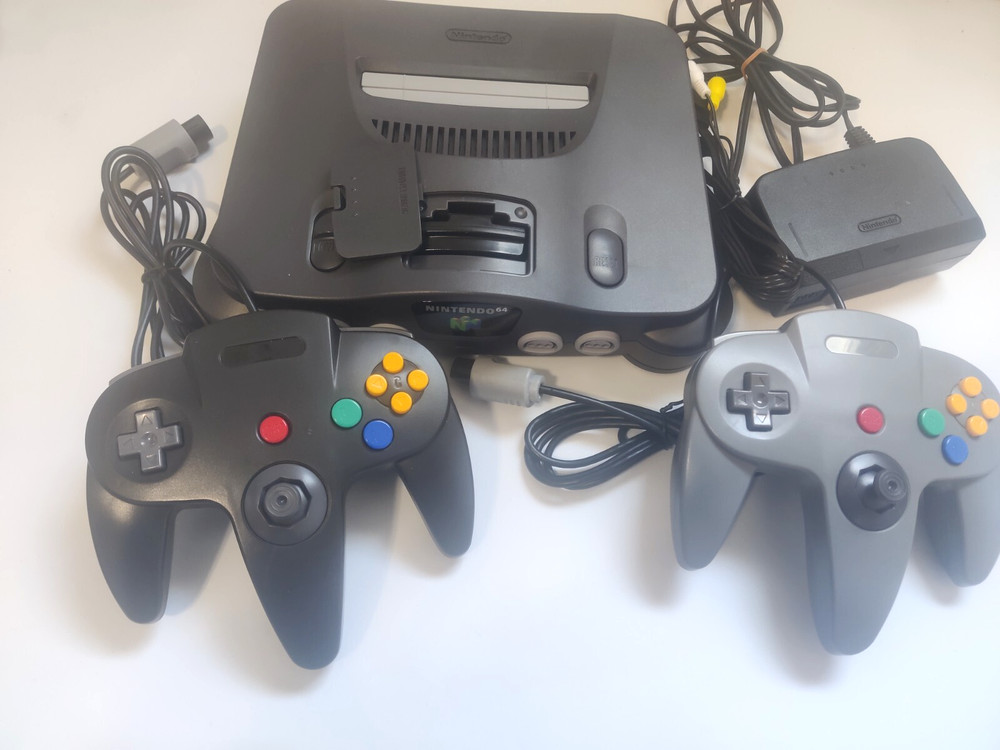Nintendo 64 N64 Console Bundle with 2 New Controllers – Tested & Cleaned