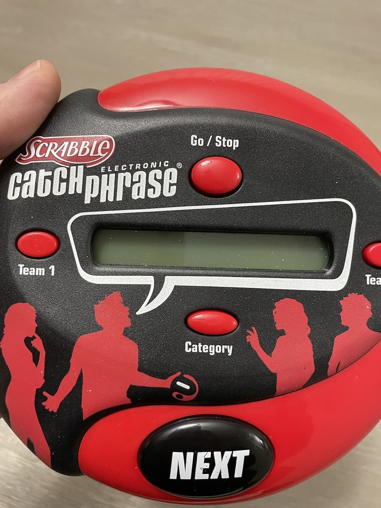 Scrabble Catch Phrase Hasbro Handheld Electronic Party Game 2004 Tested Working