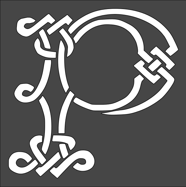 12"x12" Clear Plastic Stencil - Letter/Initial P (SA1093)