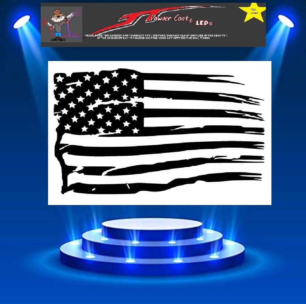2PC DISTRESSED AMERICAN FLAG Stencil Template Airbrush Paint  #322