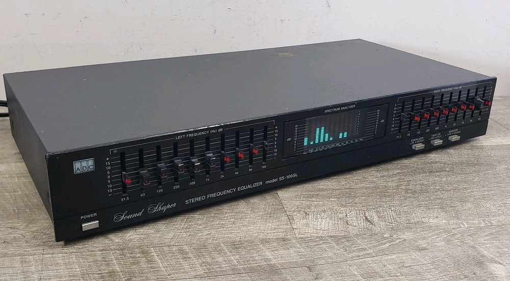 *Powers Up/READ* ADC SS-100SL Graphic Equalizer & Analyzer -Plays- *PARTS*