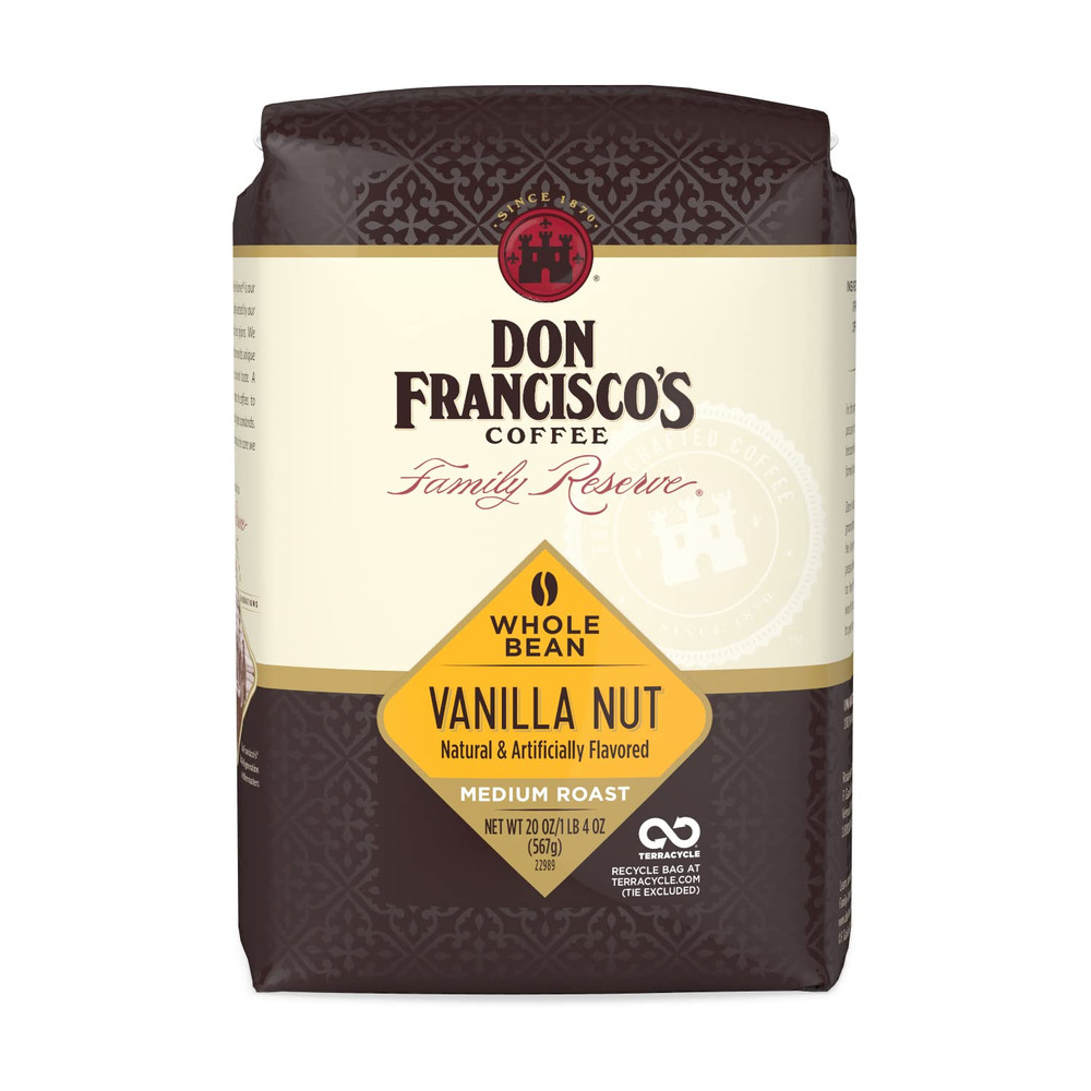 Vanilla Nut Whole Bean Coffee, Medium Roast – 100% Arabica, Flavored Coffee, 20