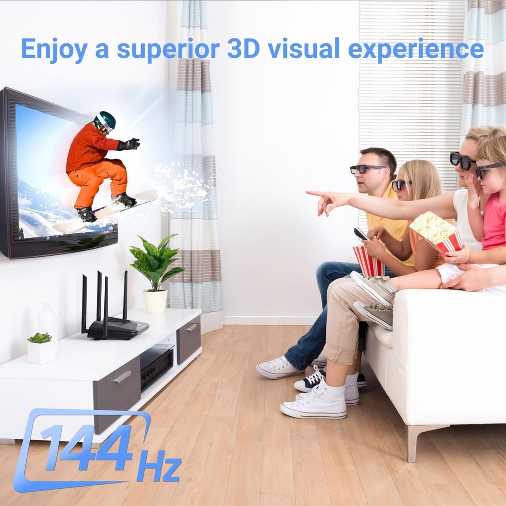 DLP Link 3D Glasses - 144Hz Rechargeable Eyewear for Ultimate Visual Experience