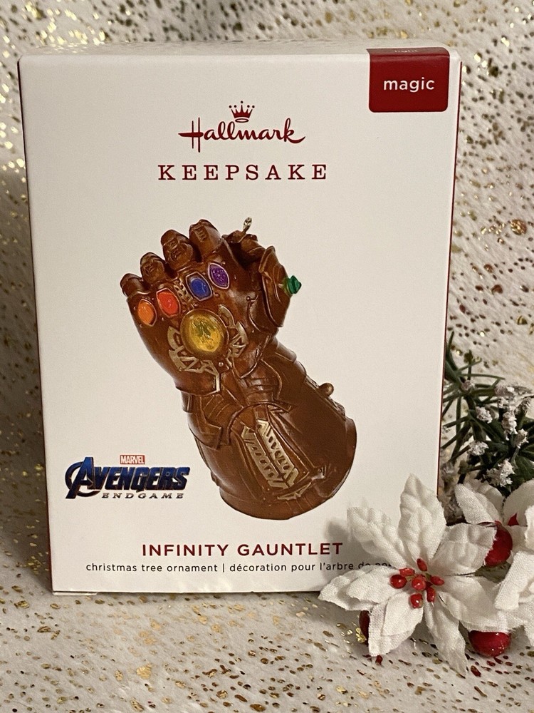 2019 Hallmark INFINITY GAUNTLET Magic Ornament THANOS Marvel AVENGERS Light Up