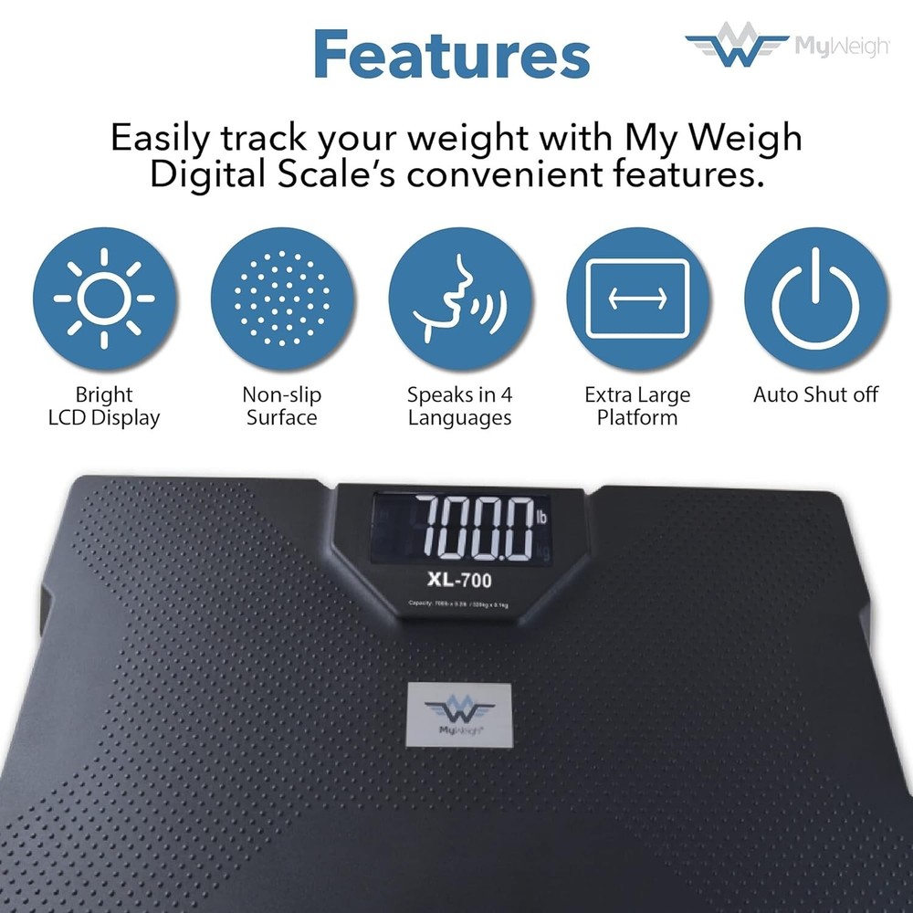 Xl-700 Talking Bathroom Scale 700 Lb 320kg