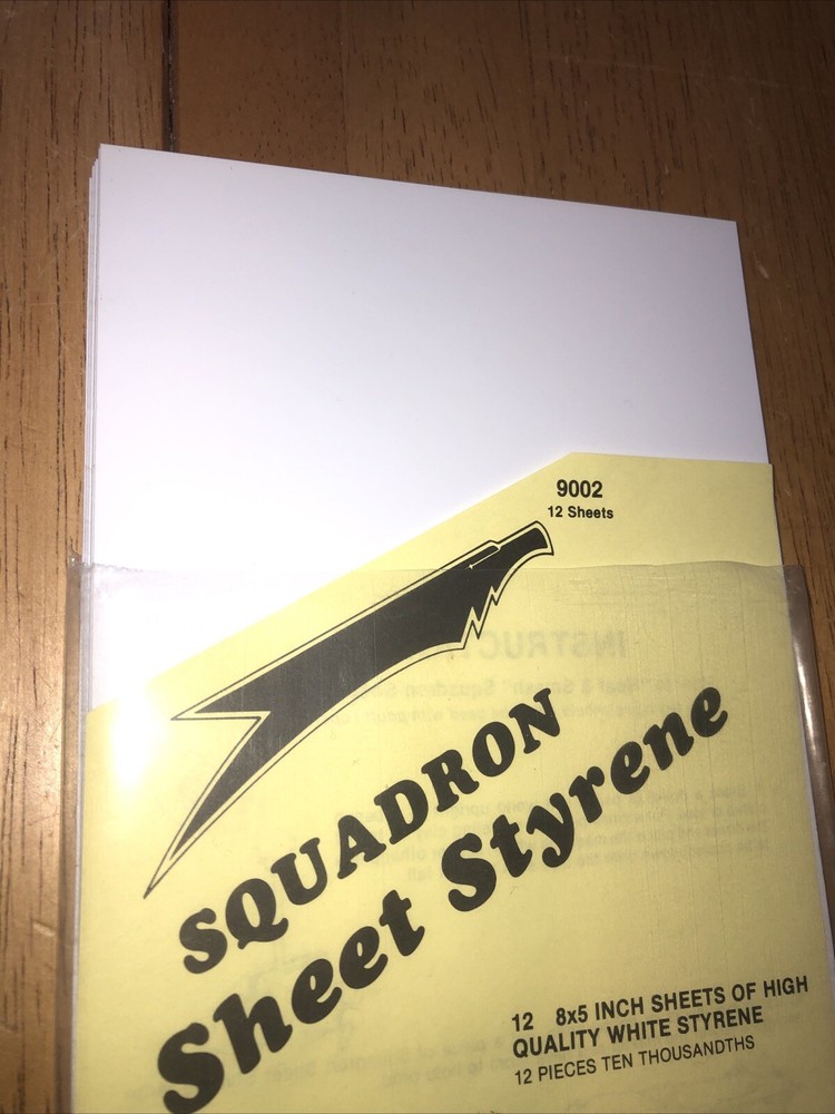 Styrene Sheets by Squadron 10 White 8X5 Inch Sheets Ten Thousands