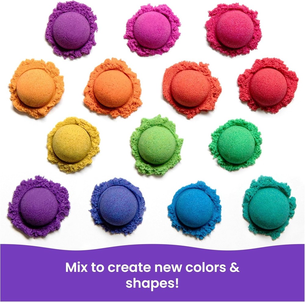 Kinetic Sand, Exclusive 12-Pack Castle Containers, Multi-Color Play Sand Bundle