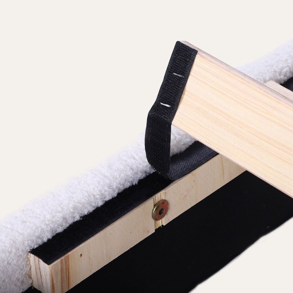 Upholstered Platform Bed Frame with Adjustable Headboard Solid Wood Full Size